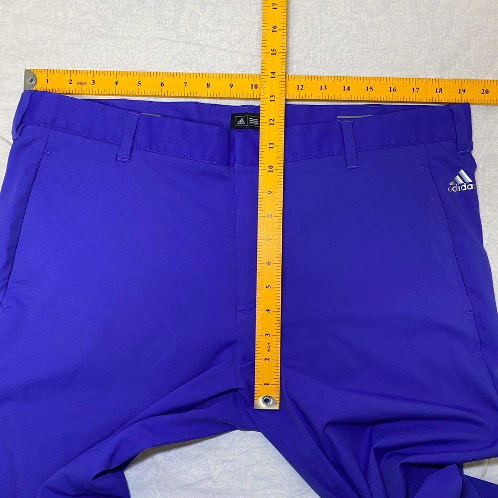 Adidas Golf Pants Men's 38x34 Purple Flat Front Performance Stretch Trousers - Picture 3 of 11